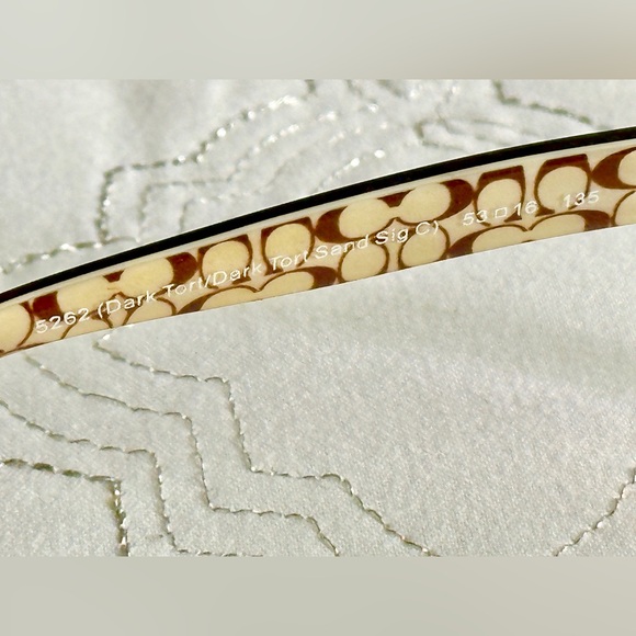 Coach HC6062 Darcy Dark Tortoise Sand Signature CC Brown FRAME ONLY - Picture 5 of 7